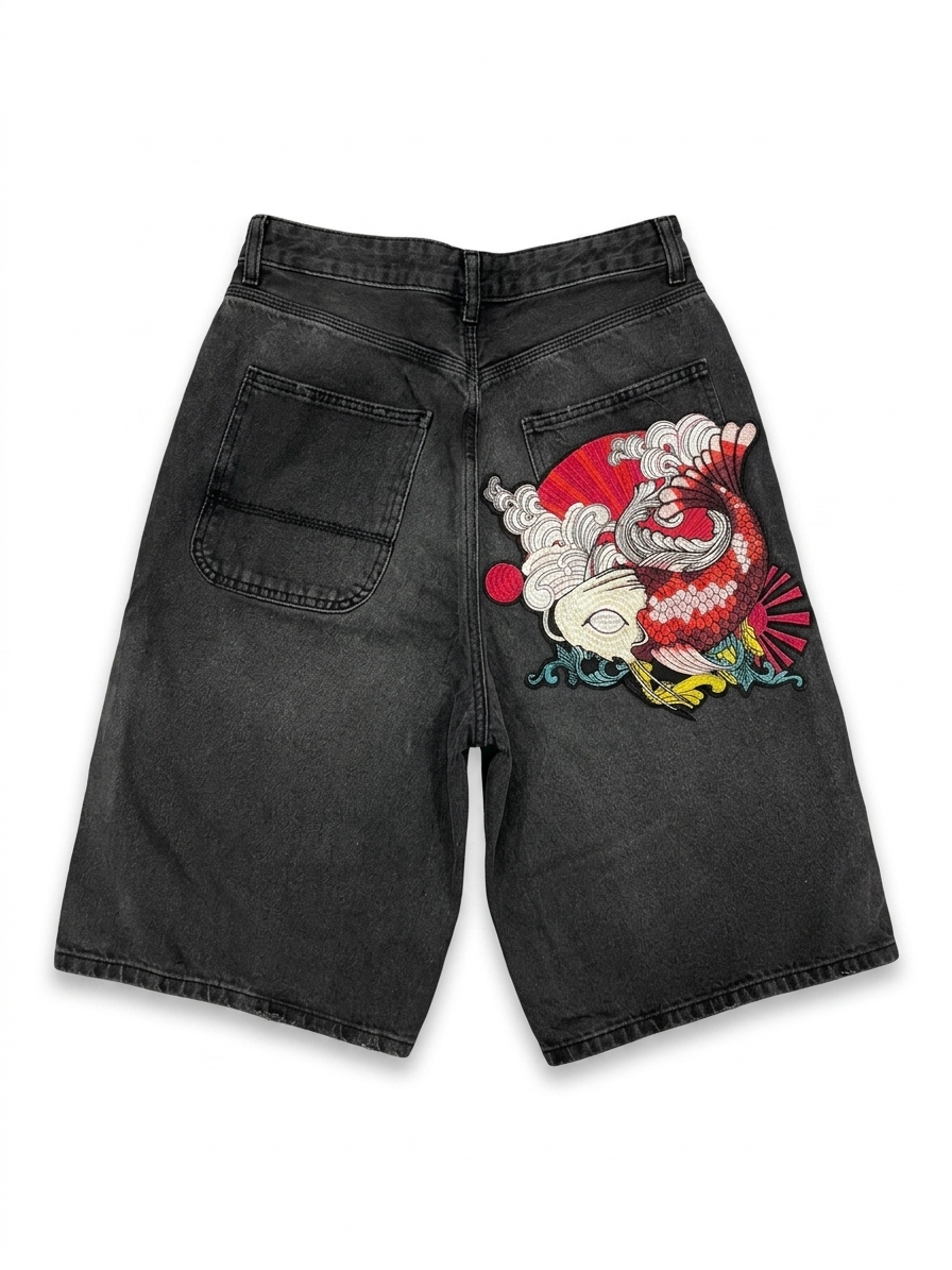 Y2K "Koi Spirit" Jorts